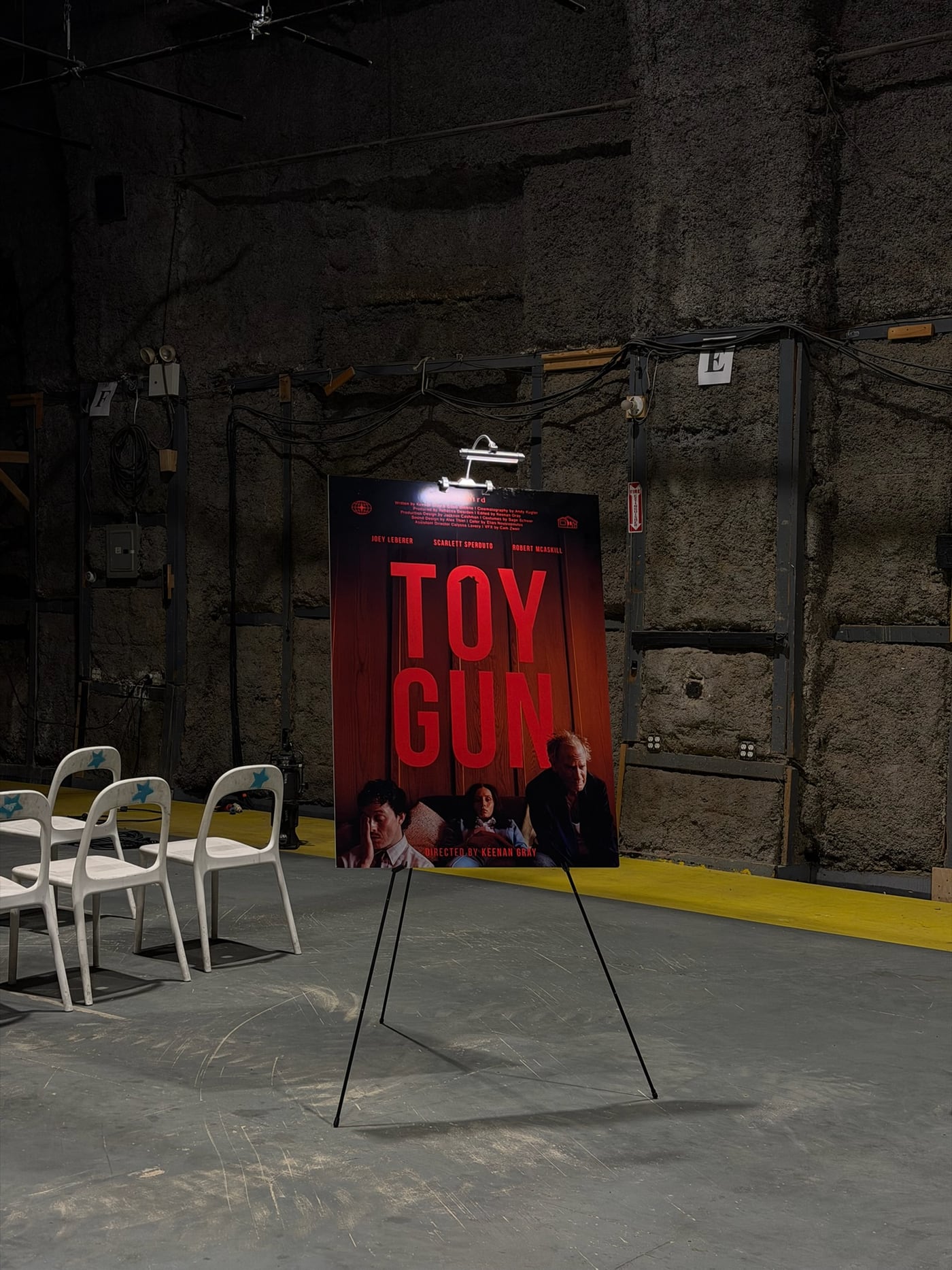 Toy Gun poster displayed at the screening.