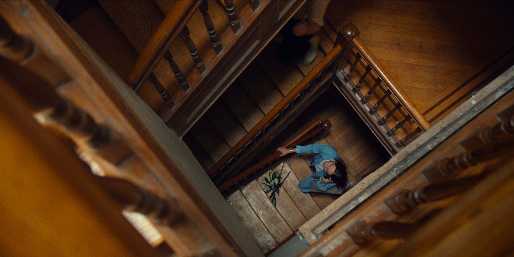 Toy Gun still on a staircase.